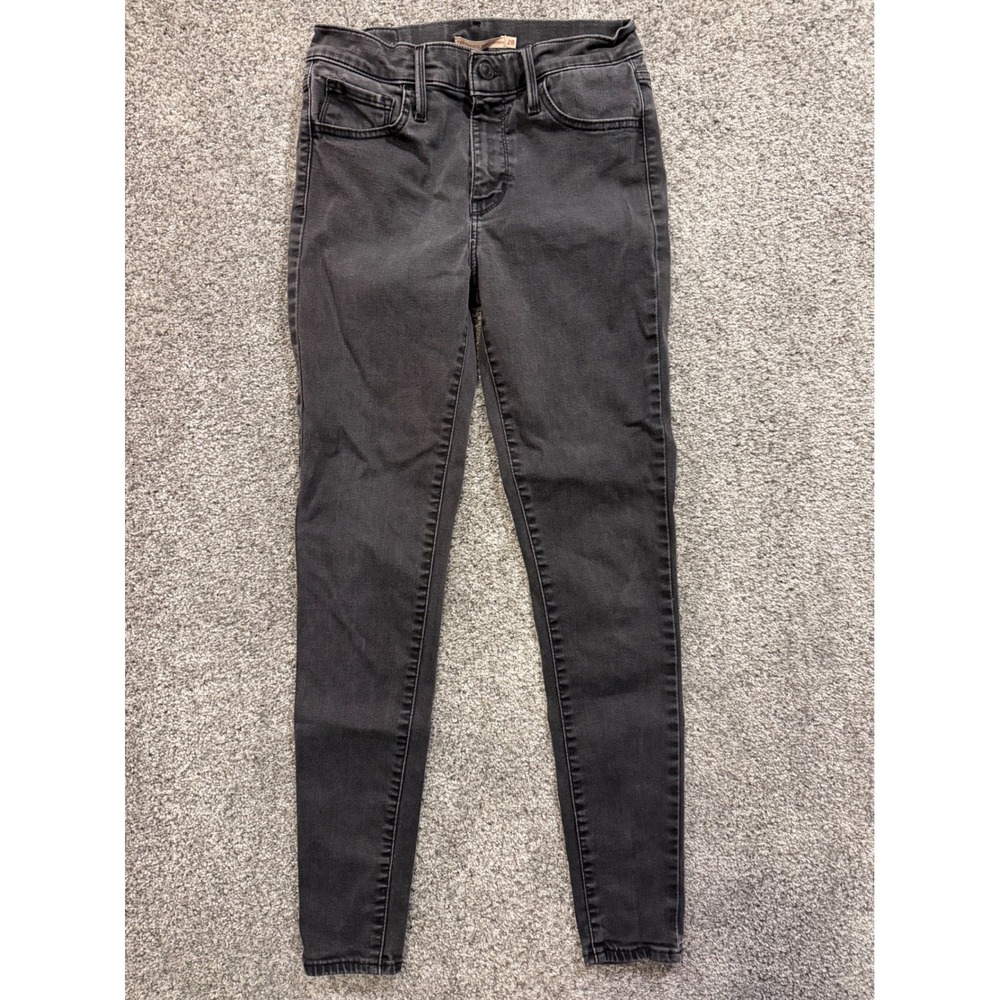 Levis‎ 720 Jeans Womens 28 Black High Rise Super Skinny Medium Wash Denim